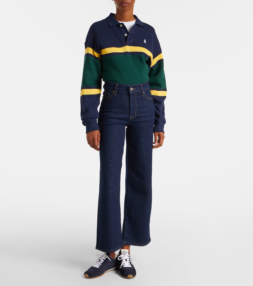 Le Slim Palazzo Crop wide-leg jeans
