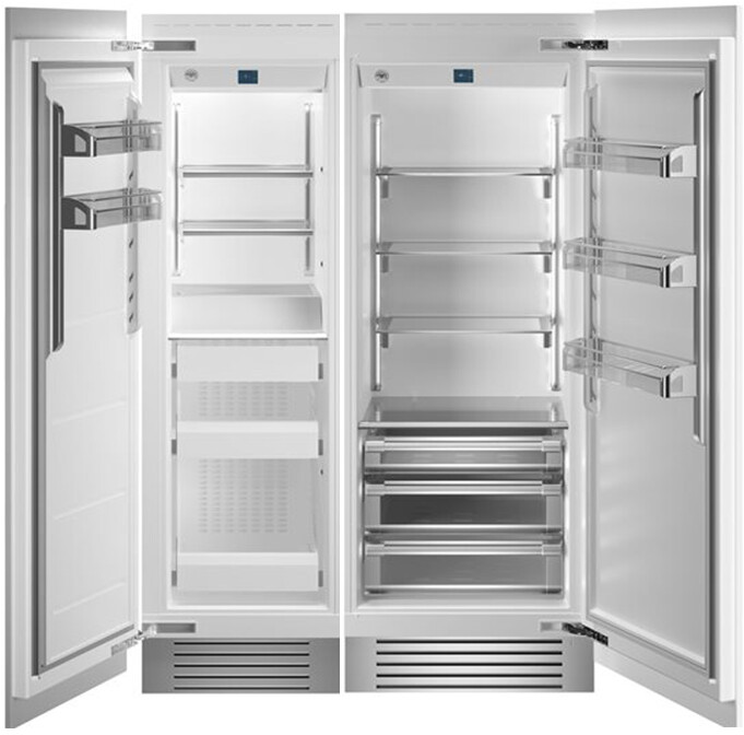 Bertazzoni Side-by-Side Column Set with 30" Refrigerator and 24" Freezer Panel Ready BERTREFFRPR