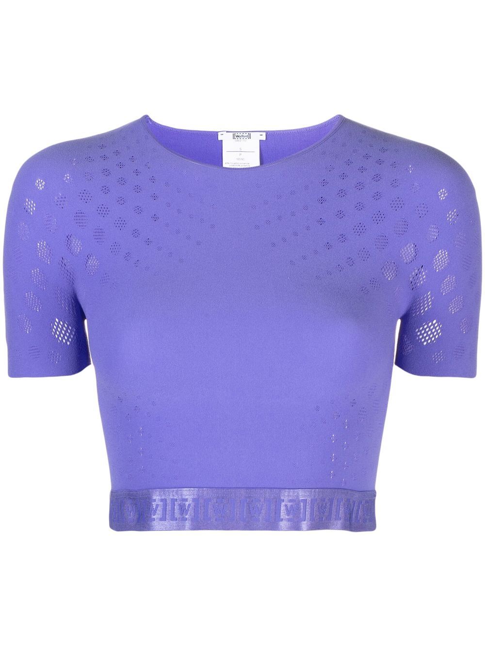 Sheer cropped top - Purple