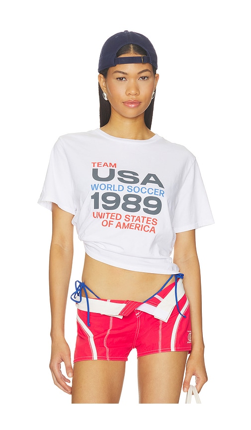 Sunny Somewhere Team Usa World Soccer Tee in White. - XS also in S, M
