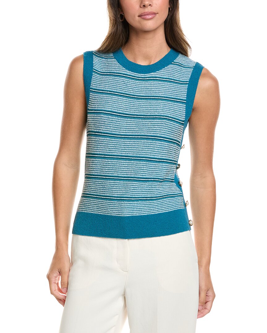 Crew Side Placket Wool-Blend Tank