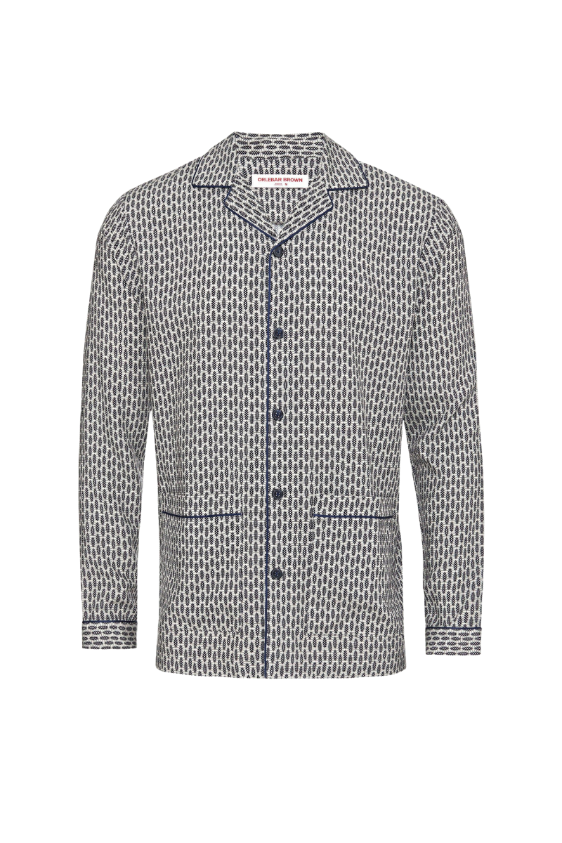 Printed Lyocell Shirt — Gray