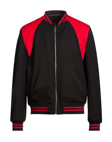 Man Jacket Black Size 38 Wool, Silk, Cotton, Polyamide, Elastane