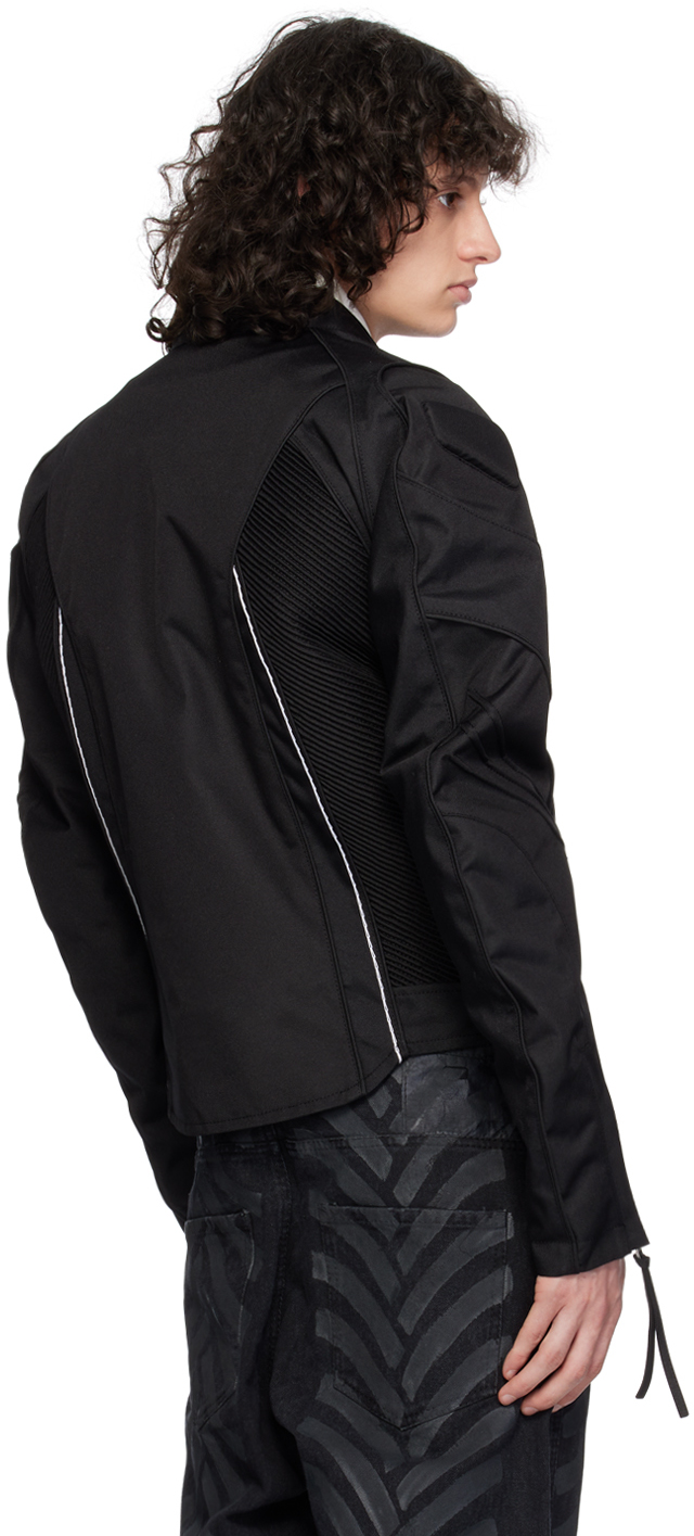 KANGHYUK Black Lock Stitch Bomber Jacket