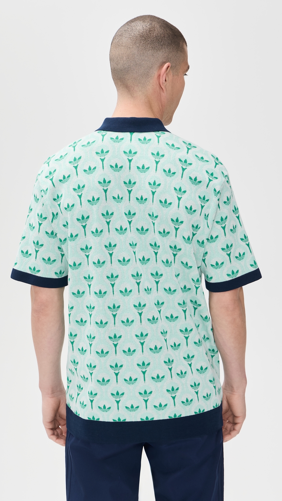 Originals Knit Polo White/Clear Mint/Court Green