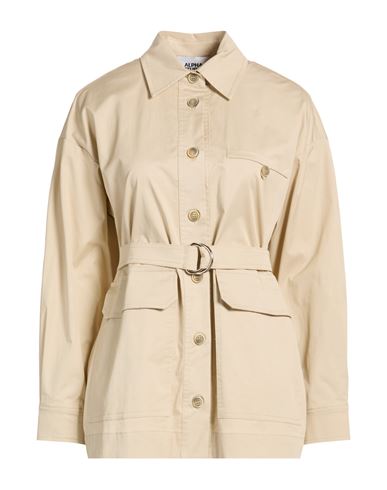 Woman Jacket Sand Size 8 Cotton, Elastane