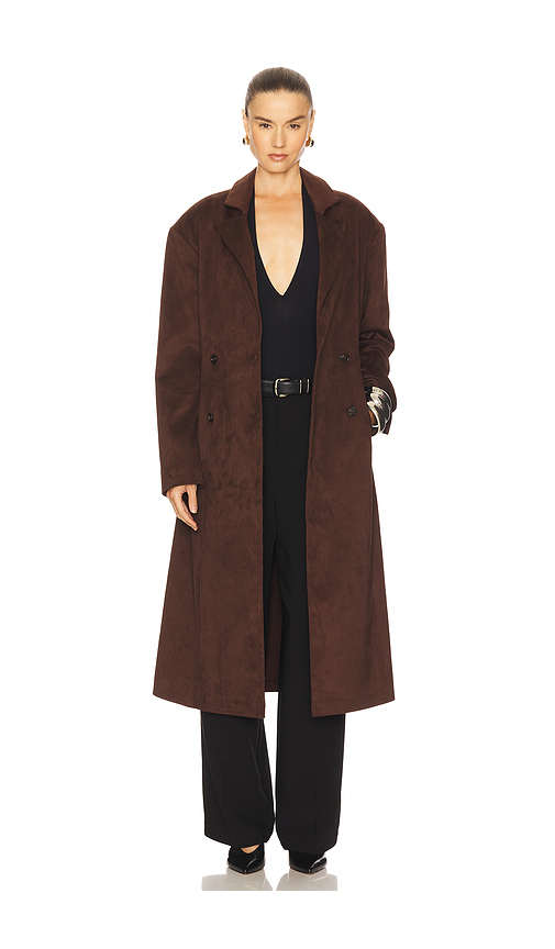 LAMARQUE Devikana Trench Coat in Dark Brown. L also in S