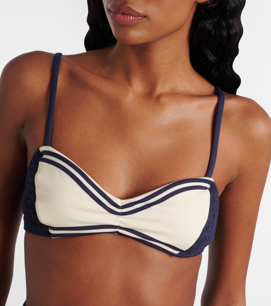 Alémais Marine smocked bikini top
