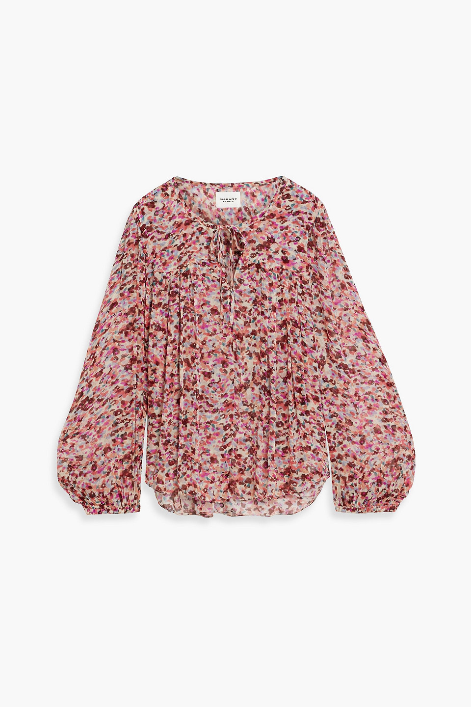 Daytonea printed crepon blouse - Burgundy - FR 34
