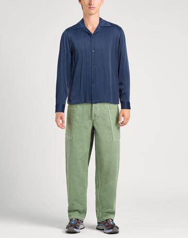 Man Shirt Navy Size S Acetate, Viscose