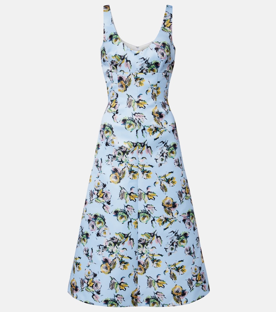 Abella floral satin cocktail dress