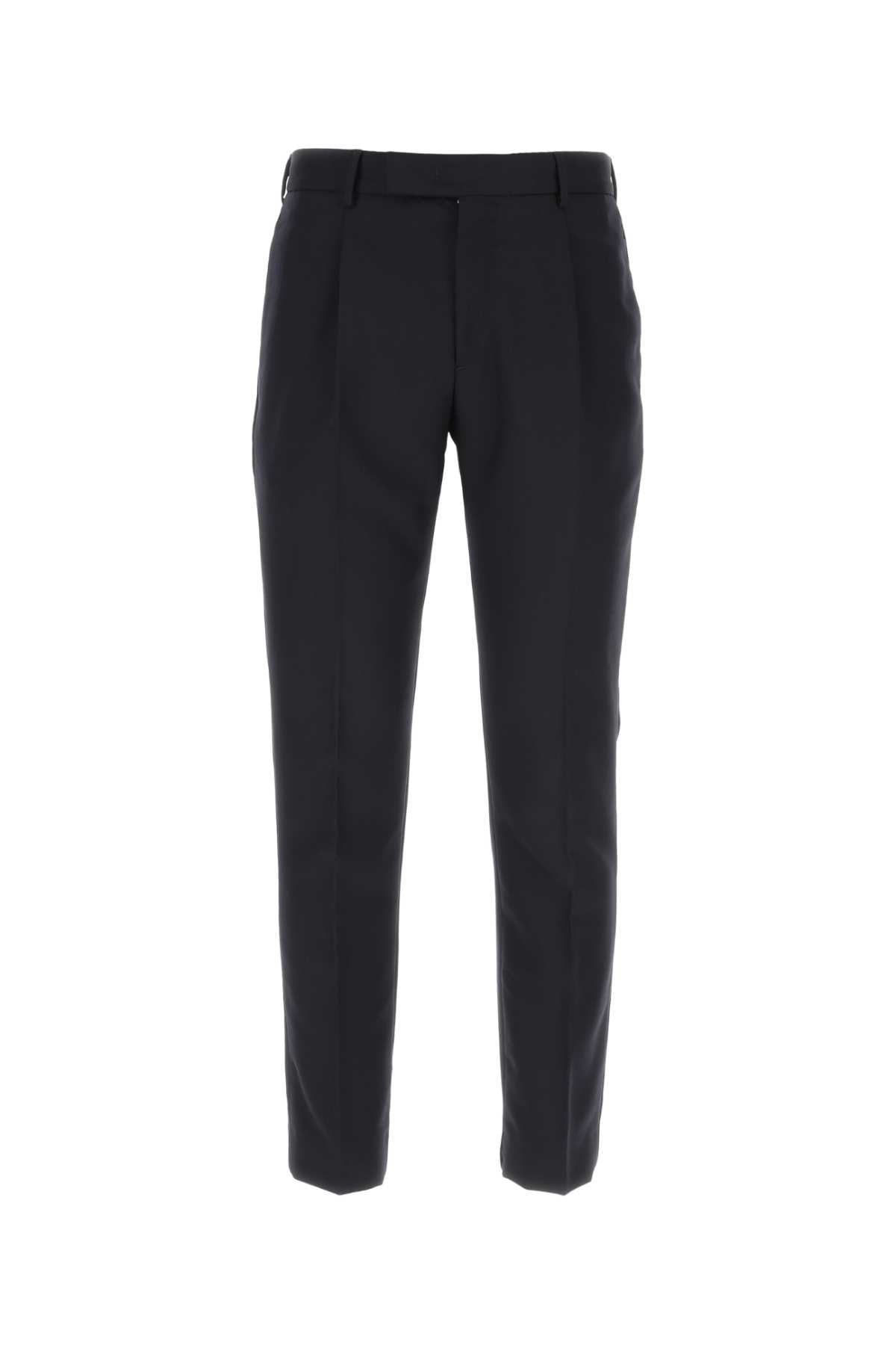 Virgin Wool Mohair Trousers — Black