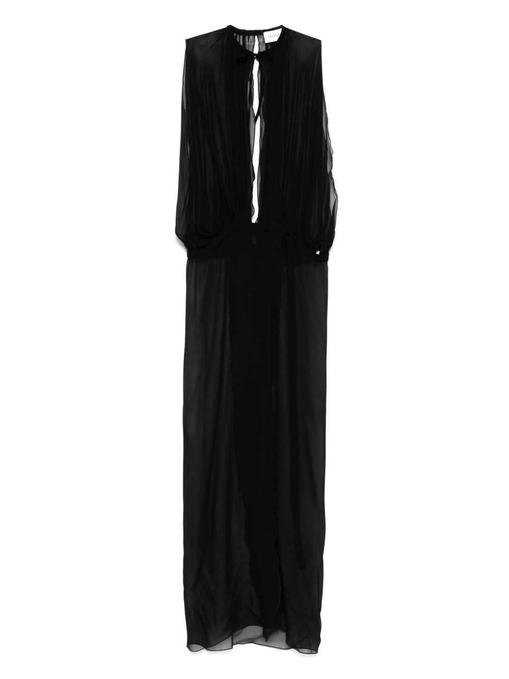 Mônot sleeveless sheer maxi dress - Black