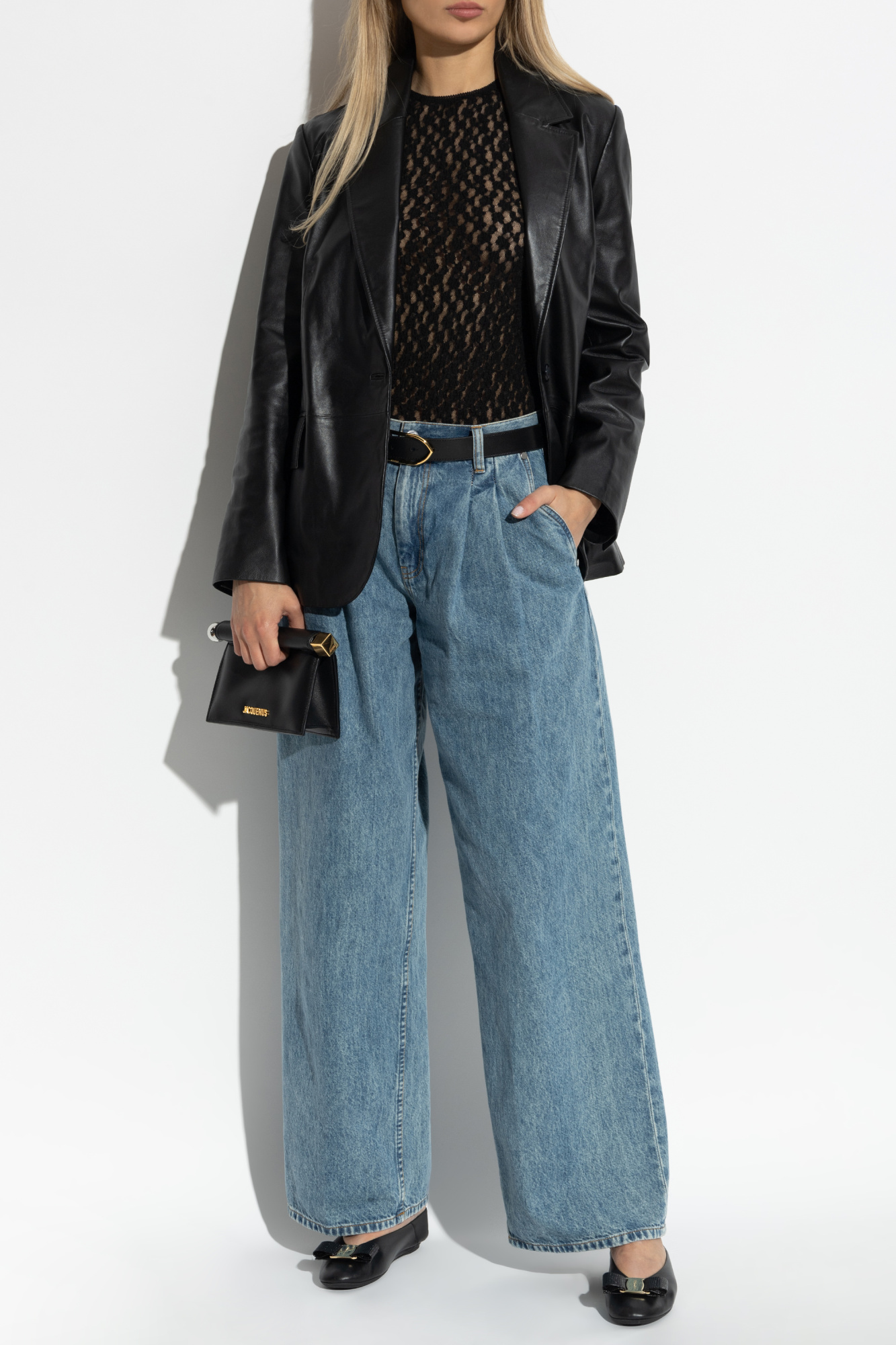 Jeans With Logo, Women's, Blue