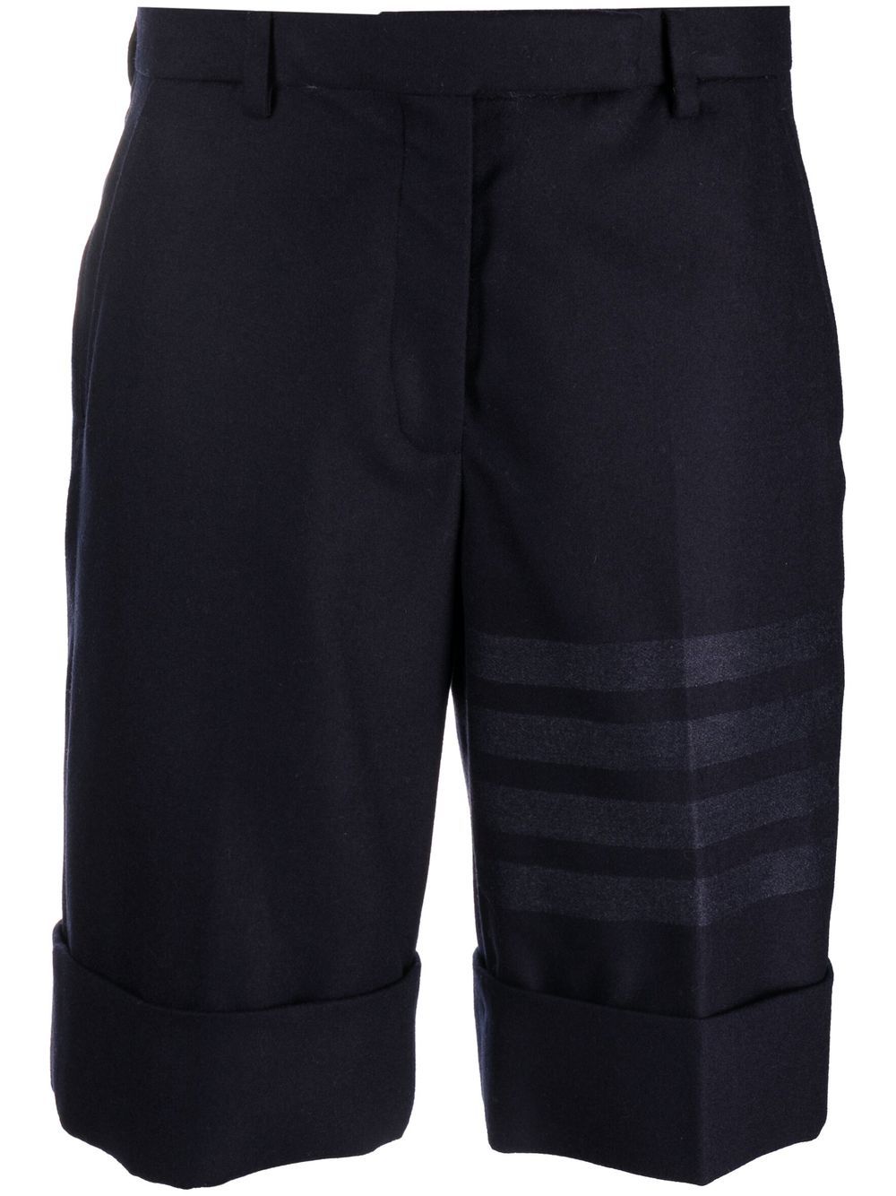 Side-stripe tailored shorts - Blue
