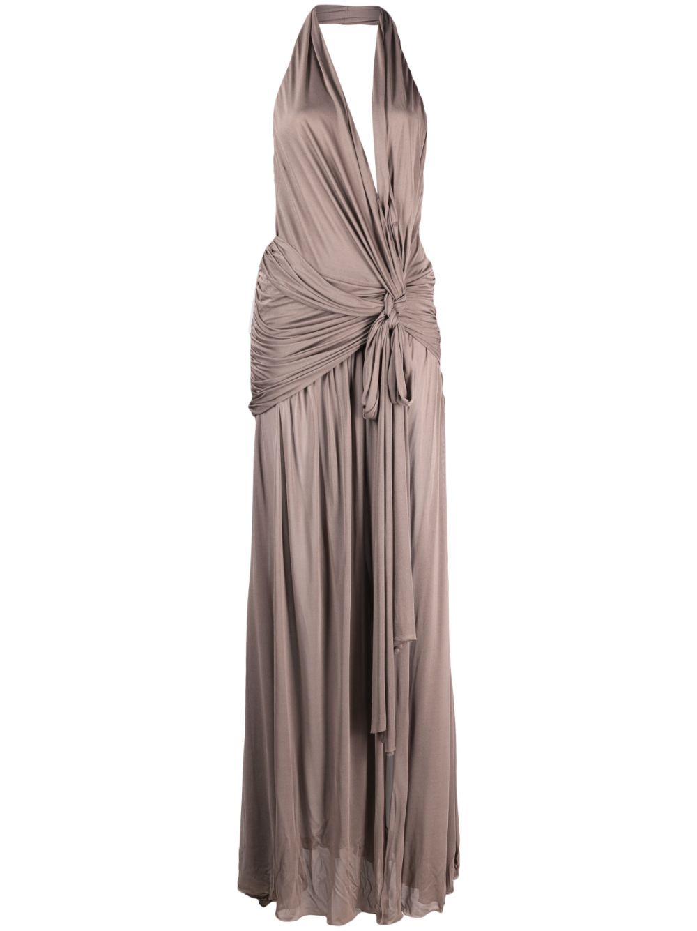 Halterneck backless gown - Neutrals