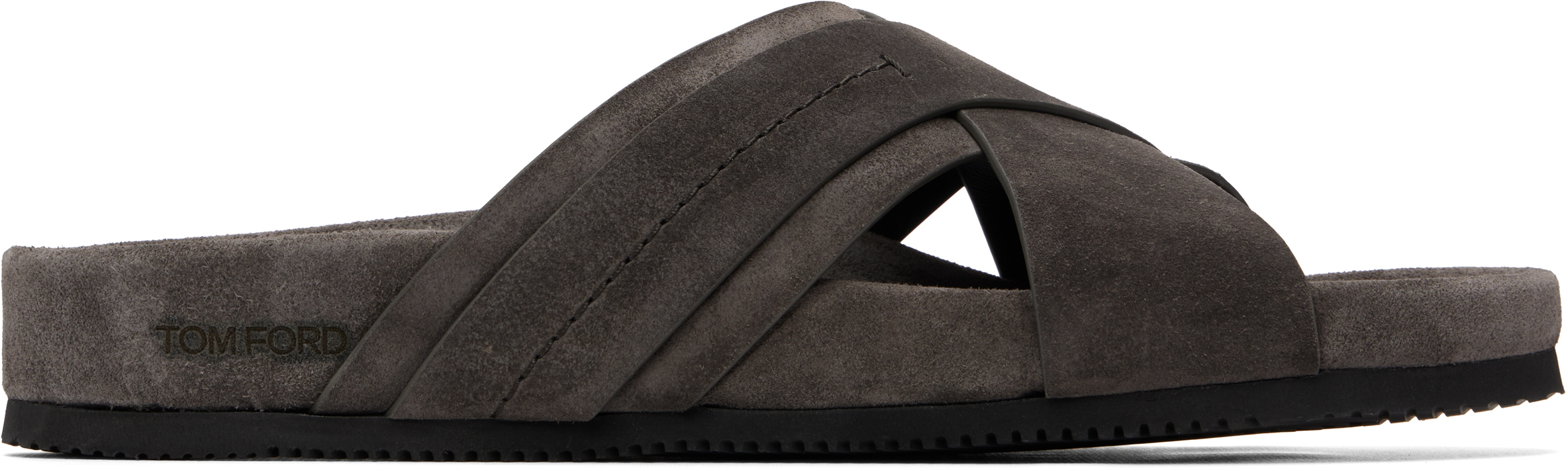 Gray Suede Wicklow Slides