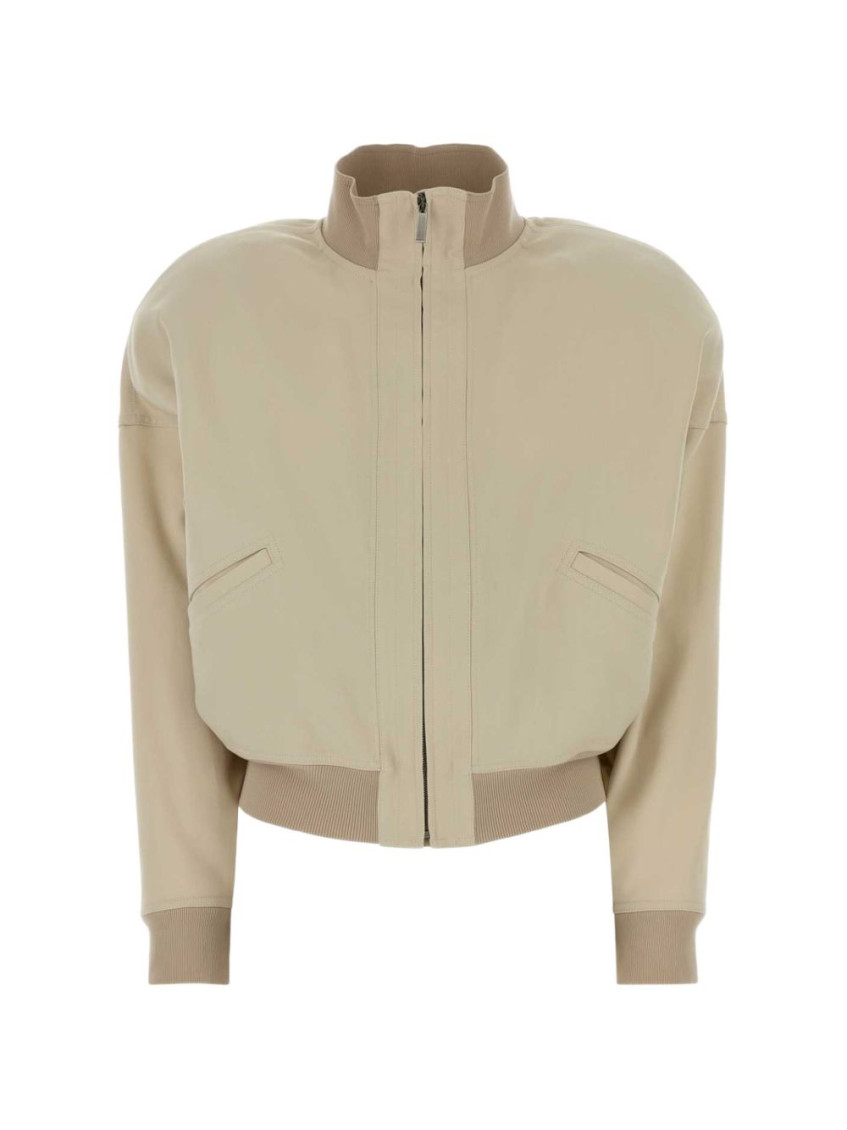 Gucci - high collar jacket silk nylon blend