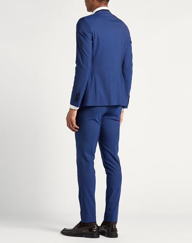 Man Suit Blue Size 38 Virgin Wool, Elastane