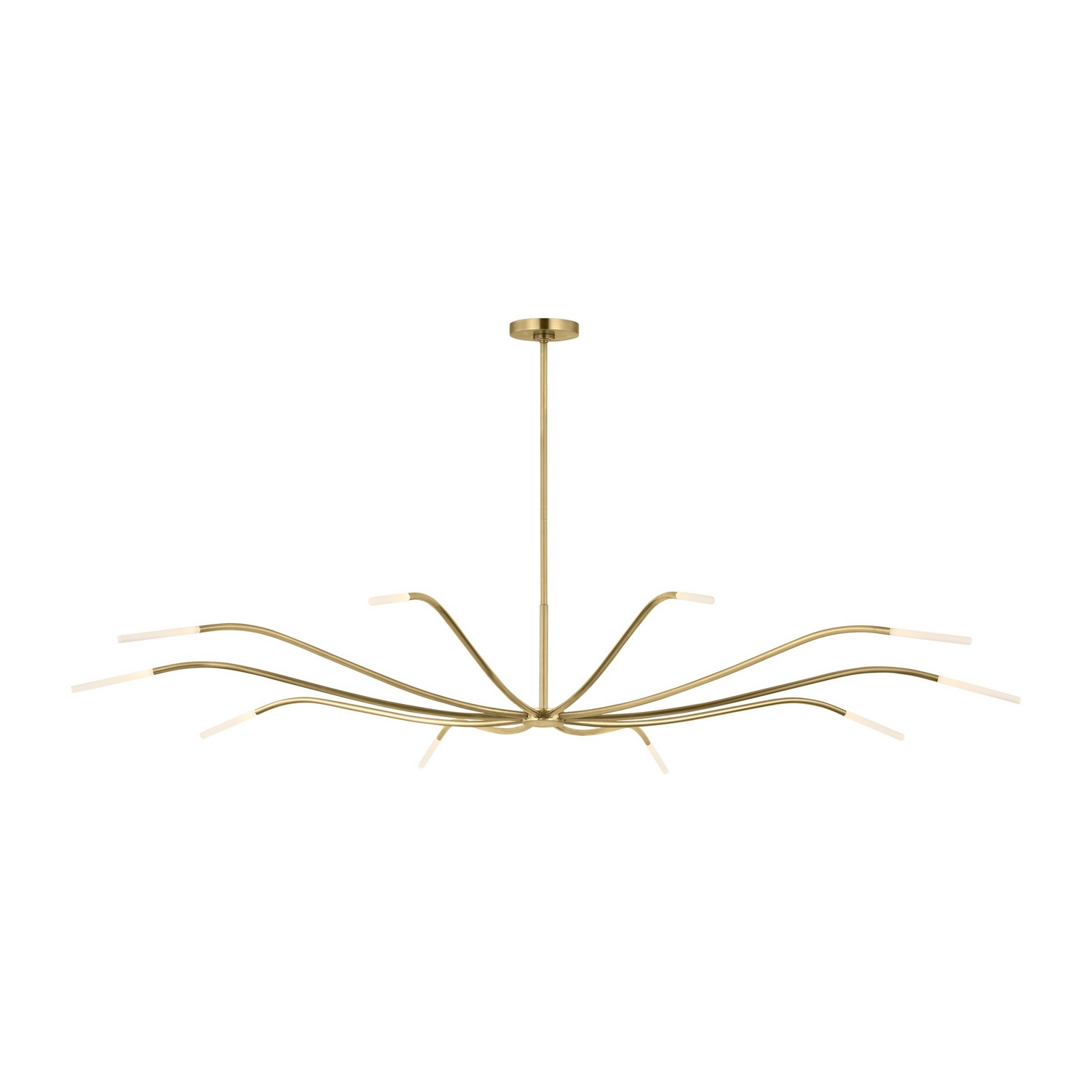 Hand-Rubbed Antique Brass LED Chandelier from the Lajos Collection