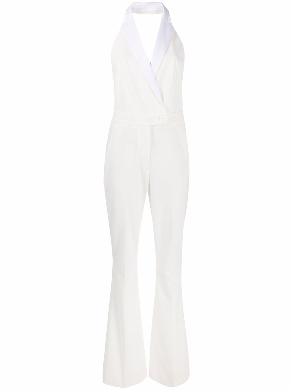DONDUP double-breasted sleeveless jumpsuit - White