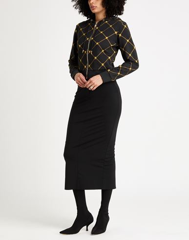 Woman Sweatshirt Black Size L Cotton, Elastane