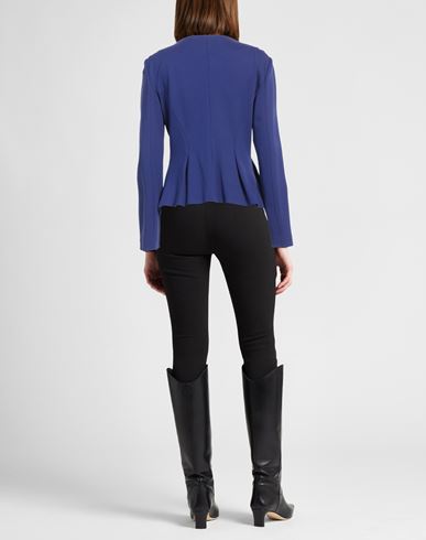 Emporio Armani Woman Jacket Blue Size 10 Viscose, Polyamide, Elastane