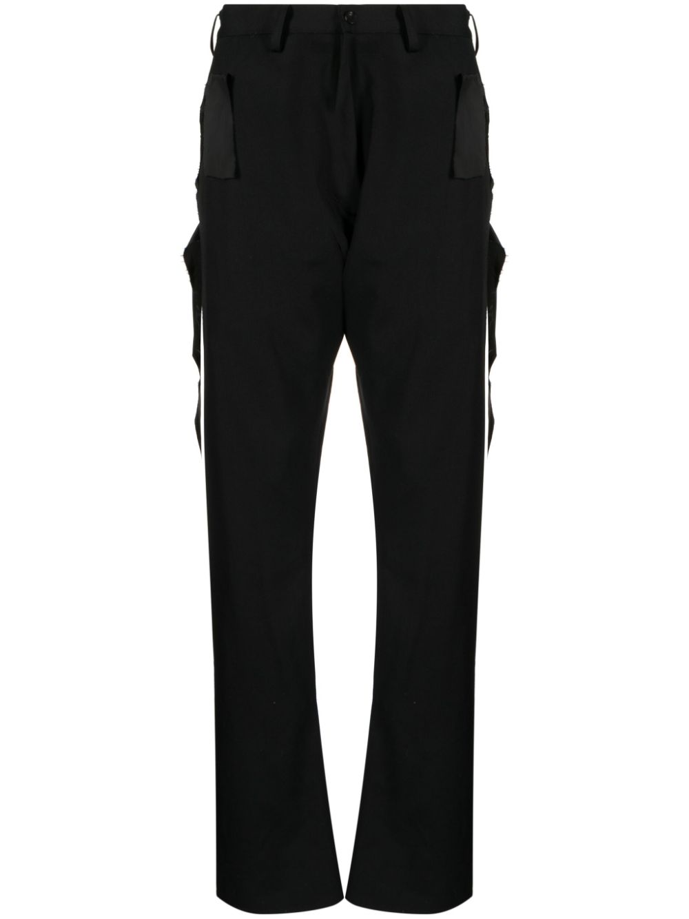Straight-leg wool trousers - Black