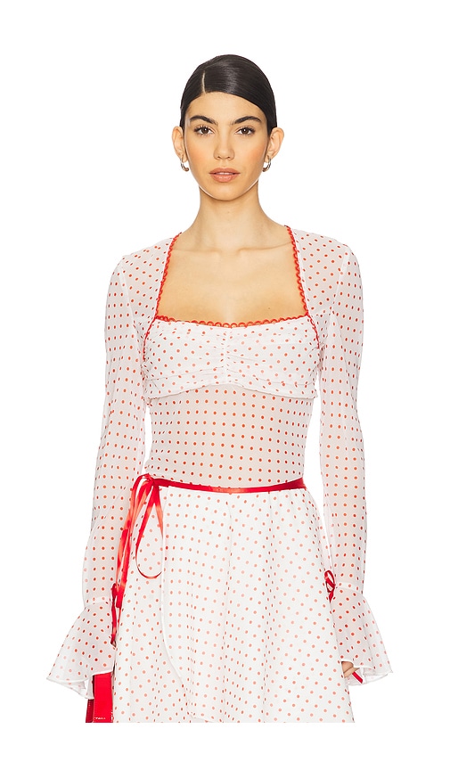 Tyler McGillivary Franny Top in Red. - S also in