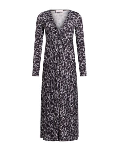 Woman Midi dress Grey Size L Viscose, Elastane