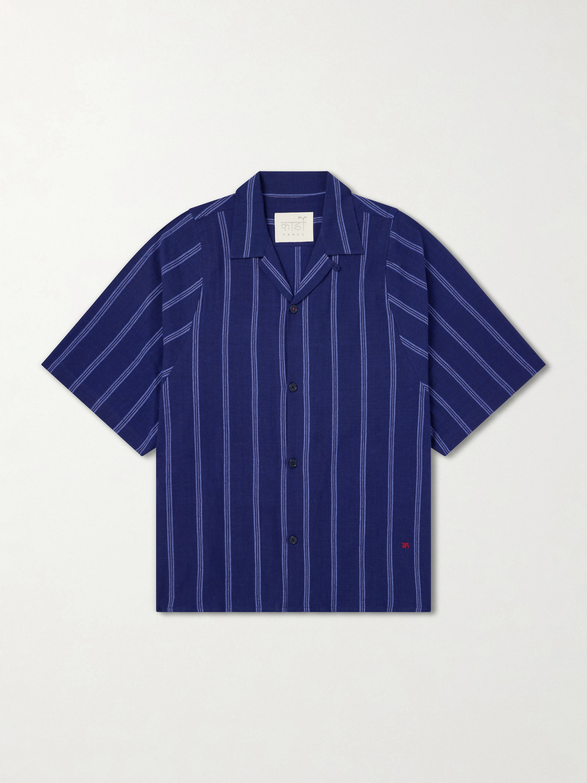 Yusuke Camp-Collar Striped Cotton Shirt
