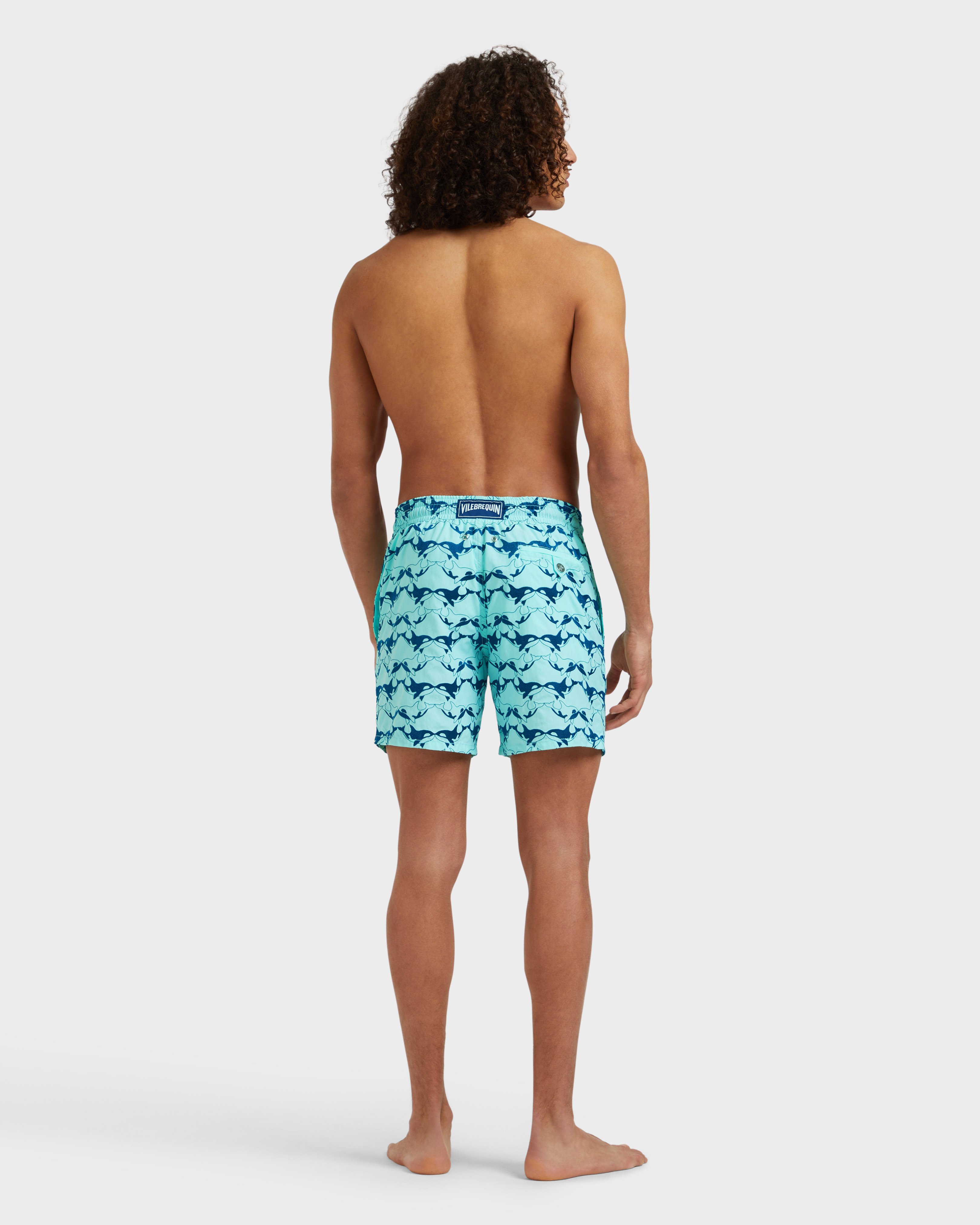 Men Swim Shorts Embroidered Orcas - Limited Edition - Mdb - Mistral - Blue