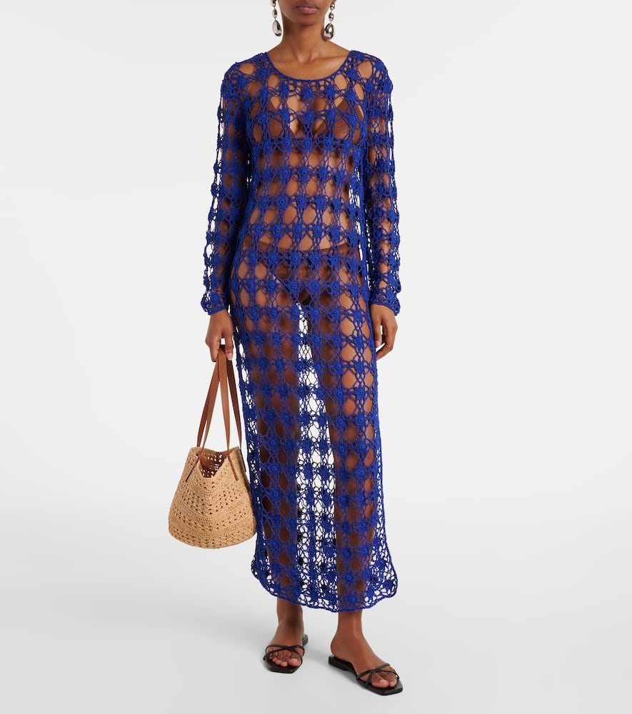 Crochet cotton maxi dress
