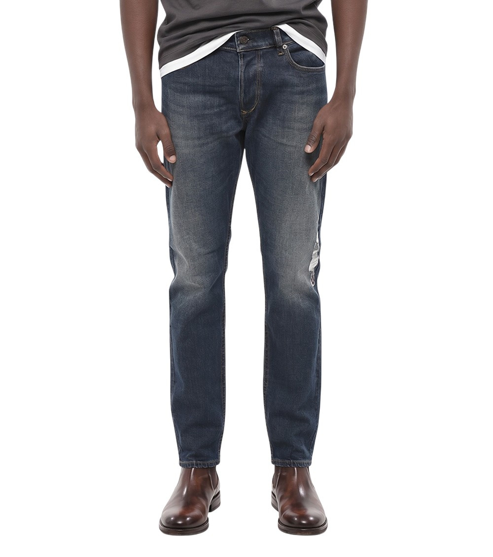 Blue Mid Rise Jeans