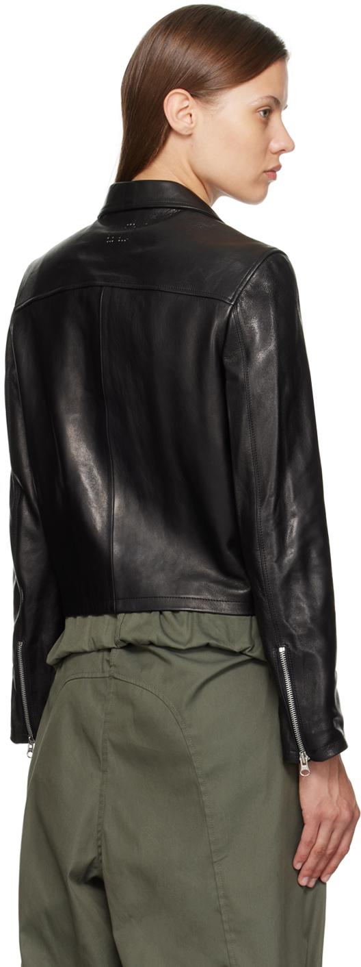 OPEN YY Black Classic Leather Jacket