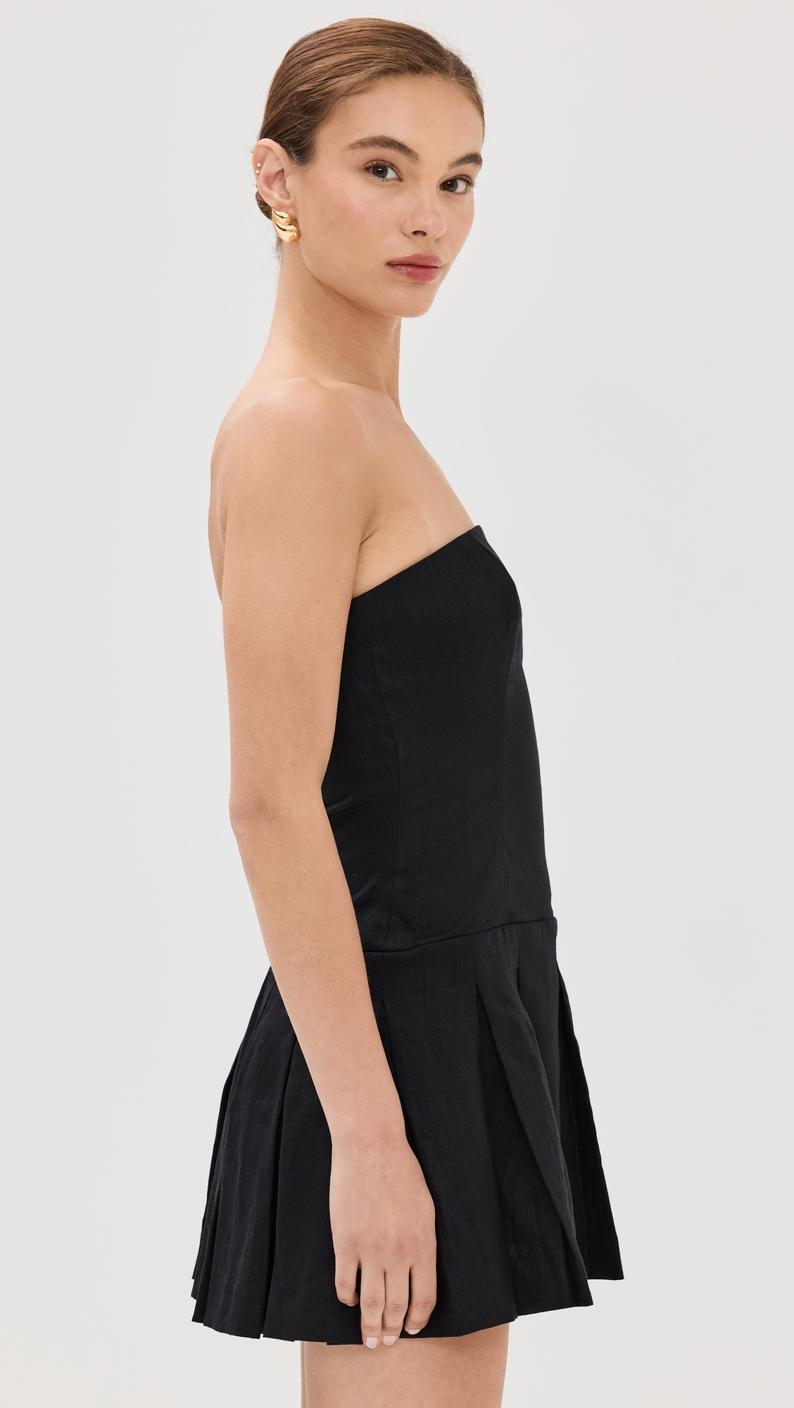 Isabeli Linen Dress Black