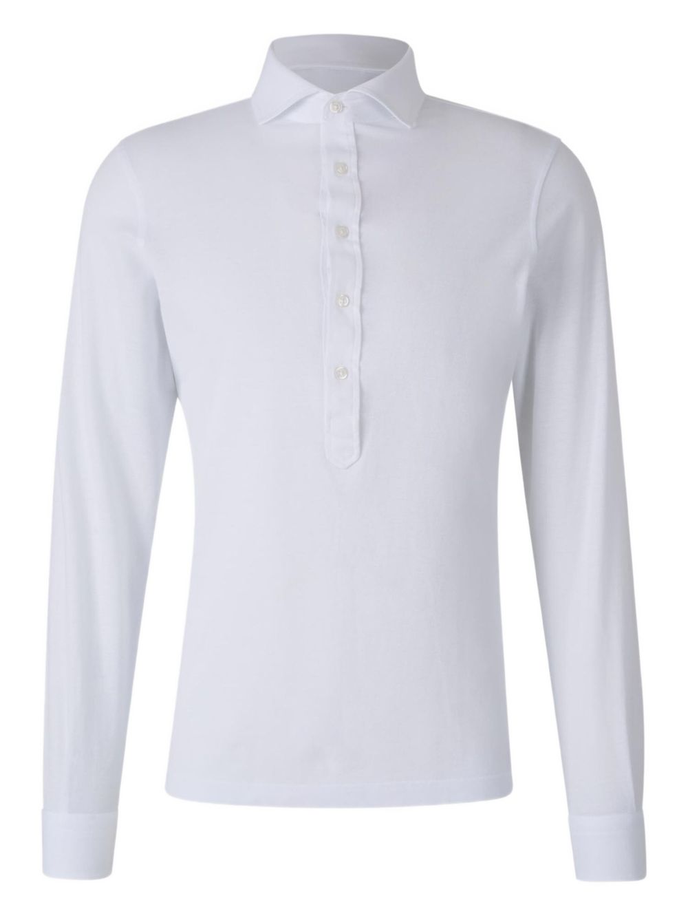 Long-sleeved polo shirt - White