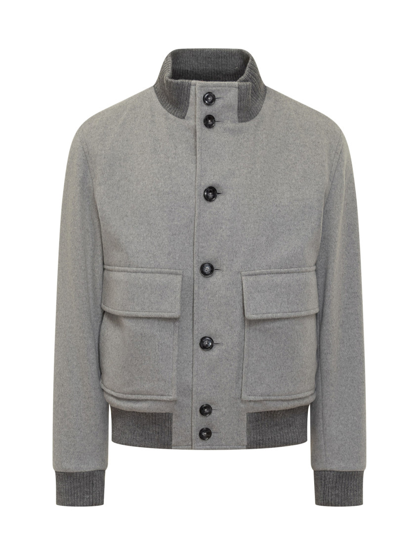 Grey Solid Jacket
