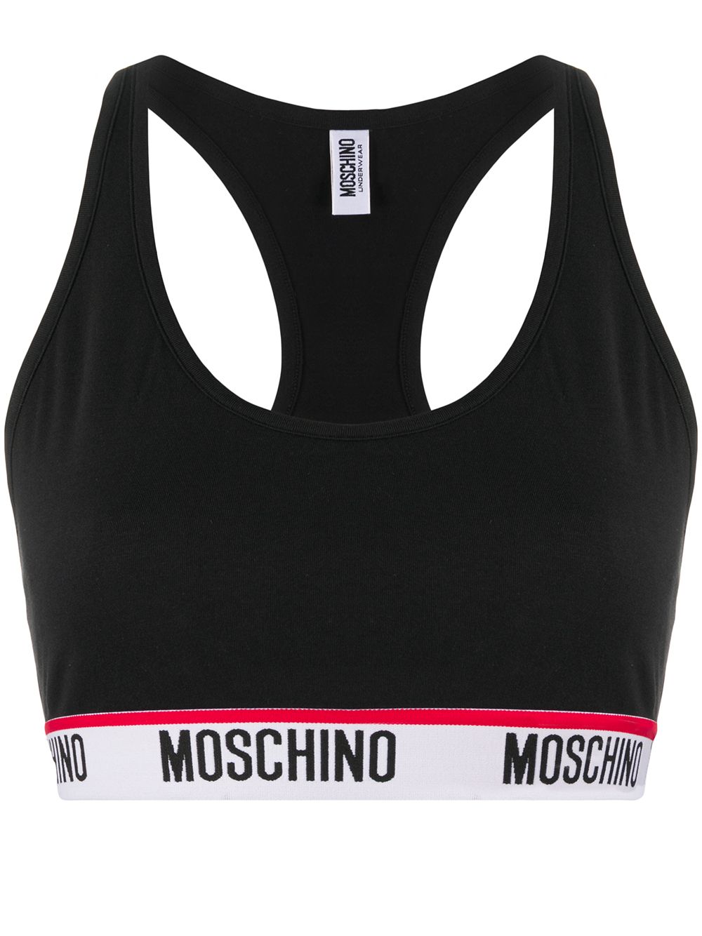 Logo-tape sports bra - Black