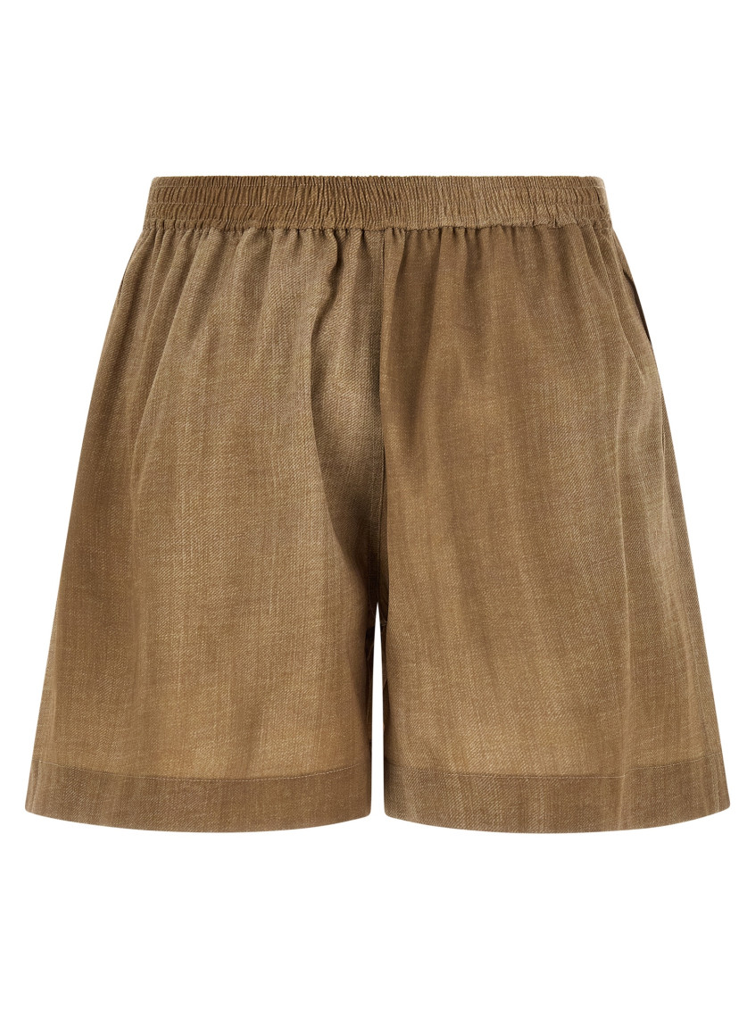 Ermanno Scervino - marocain shorts pleated front button waistband