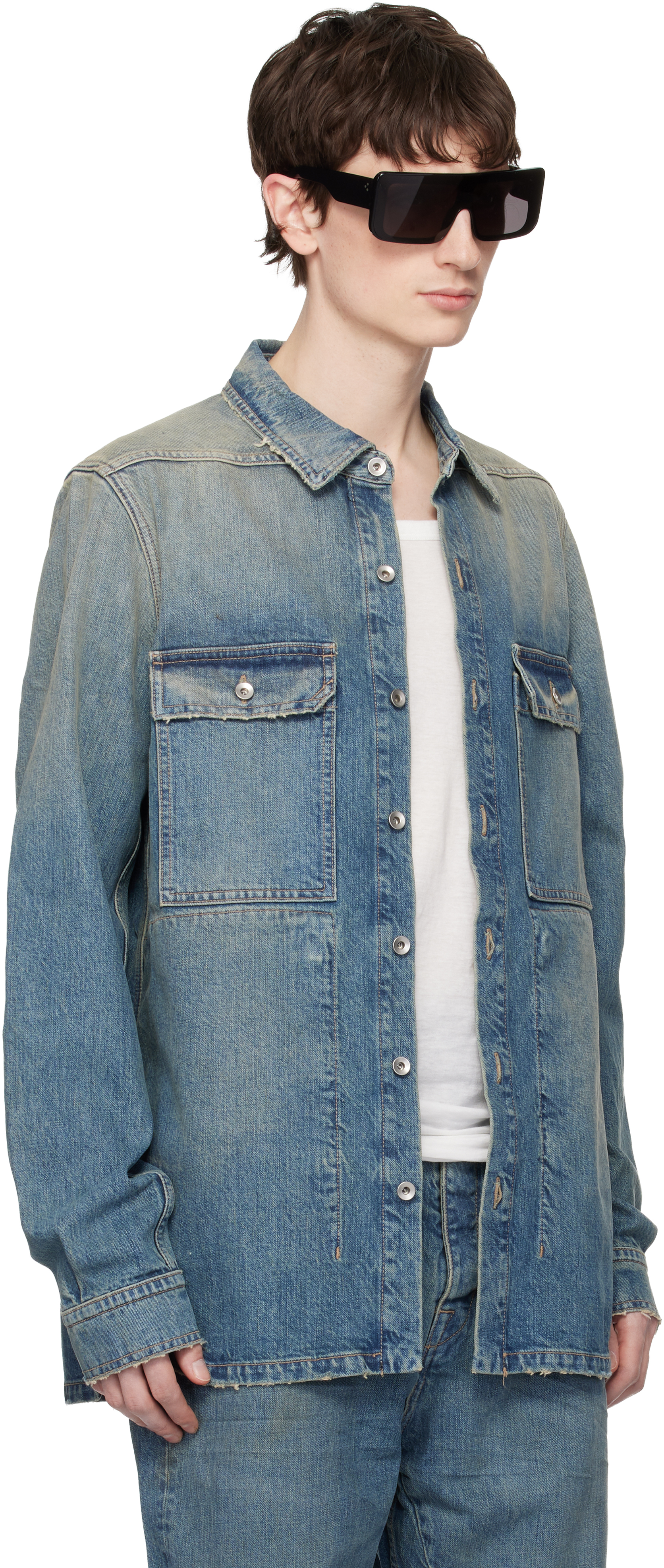 Blue Temple Denim Overshirt