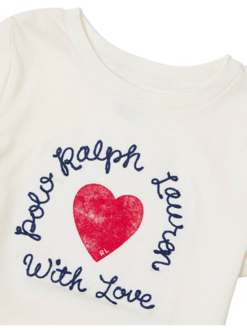 Girls White Graphic T-Shirt