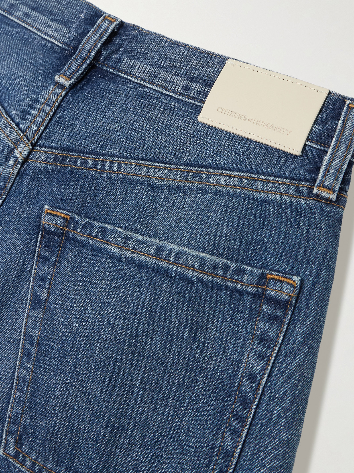 Ayla Frayed Denim Shorts - Blue
