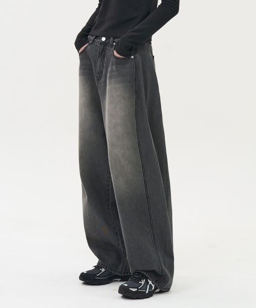 W Block Denim Pants