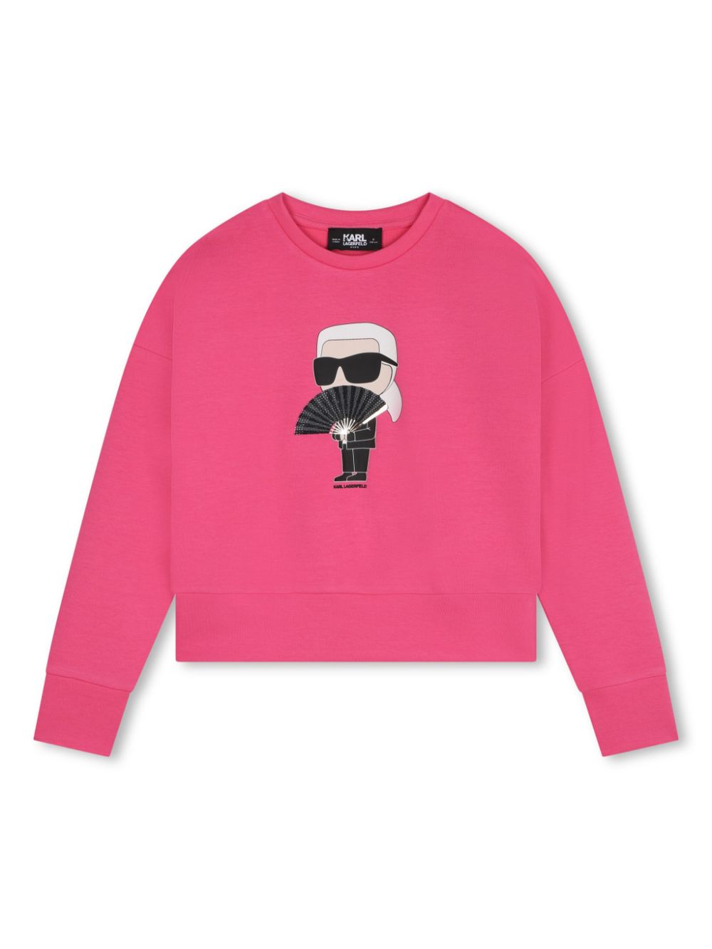 Ikonik Karl cotton blend sweatshirt - Pink