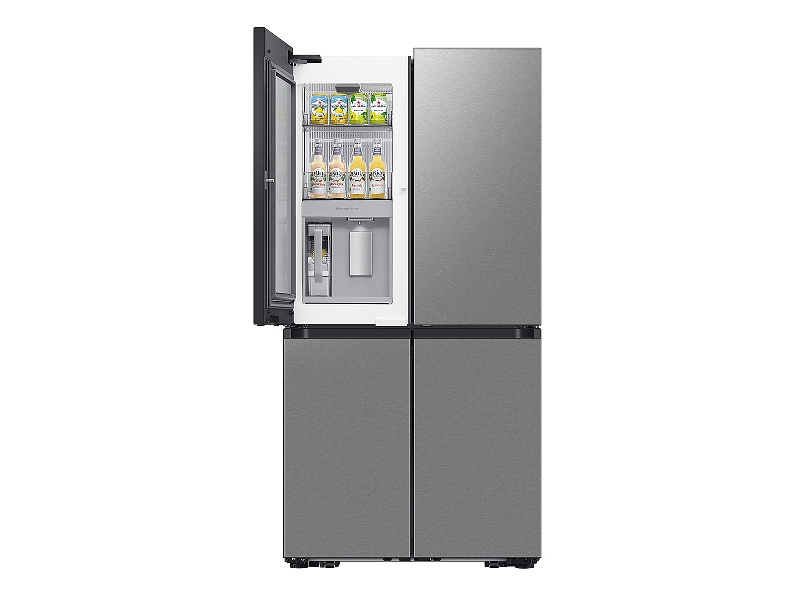 Bespoke 4-Door Flex™ Refrigerator (29 cu. ft.) with Beverage Zone™ and Auto Open Door in Stainless Steel(RF29DB9700QLAA)