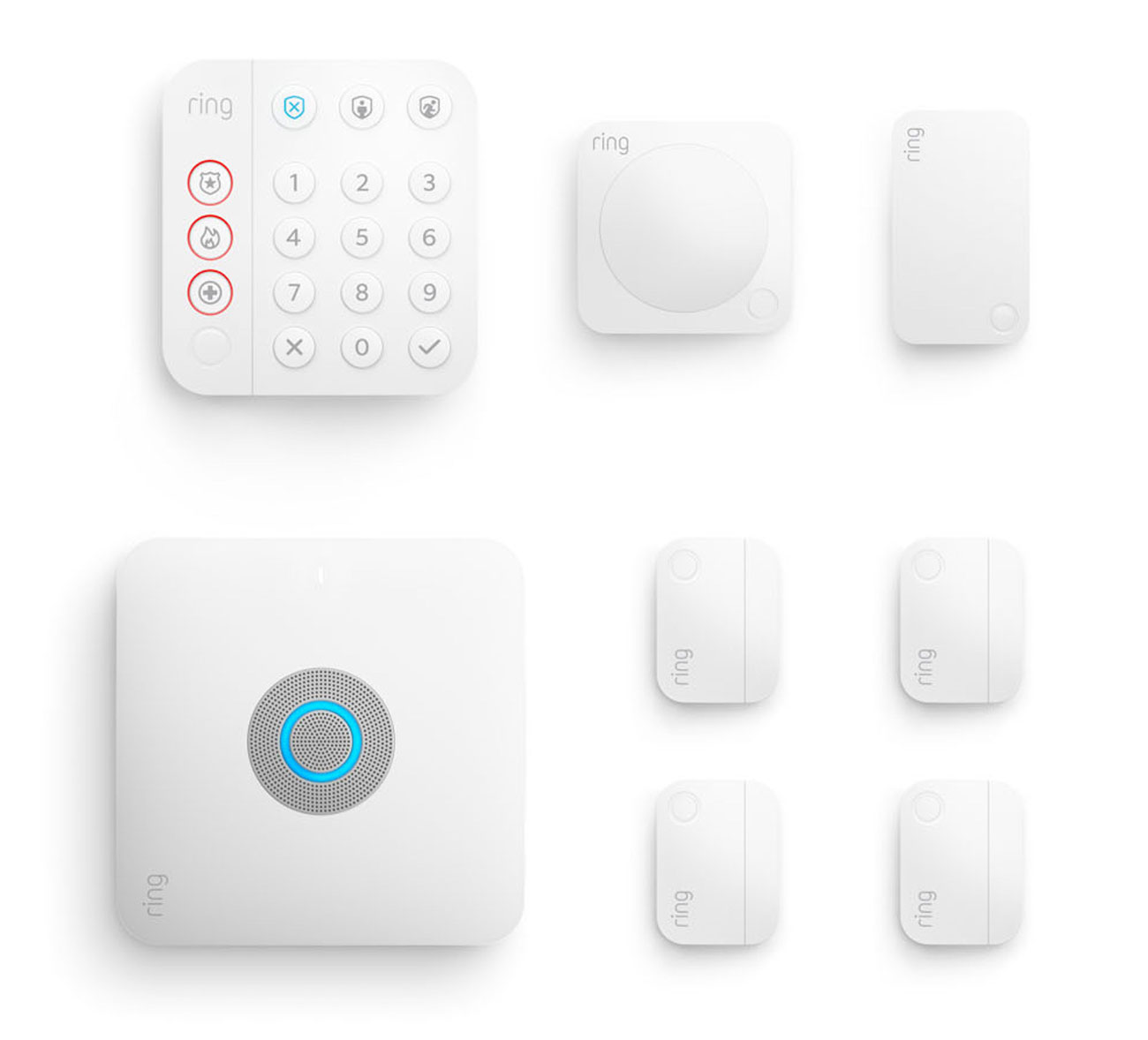 8 Piece White Alarm Pro Security Kit