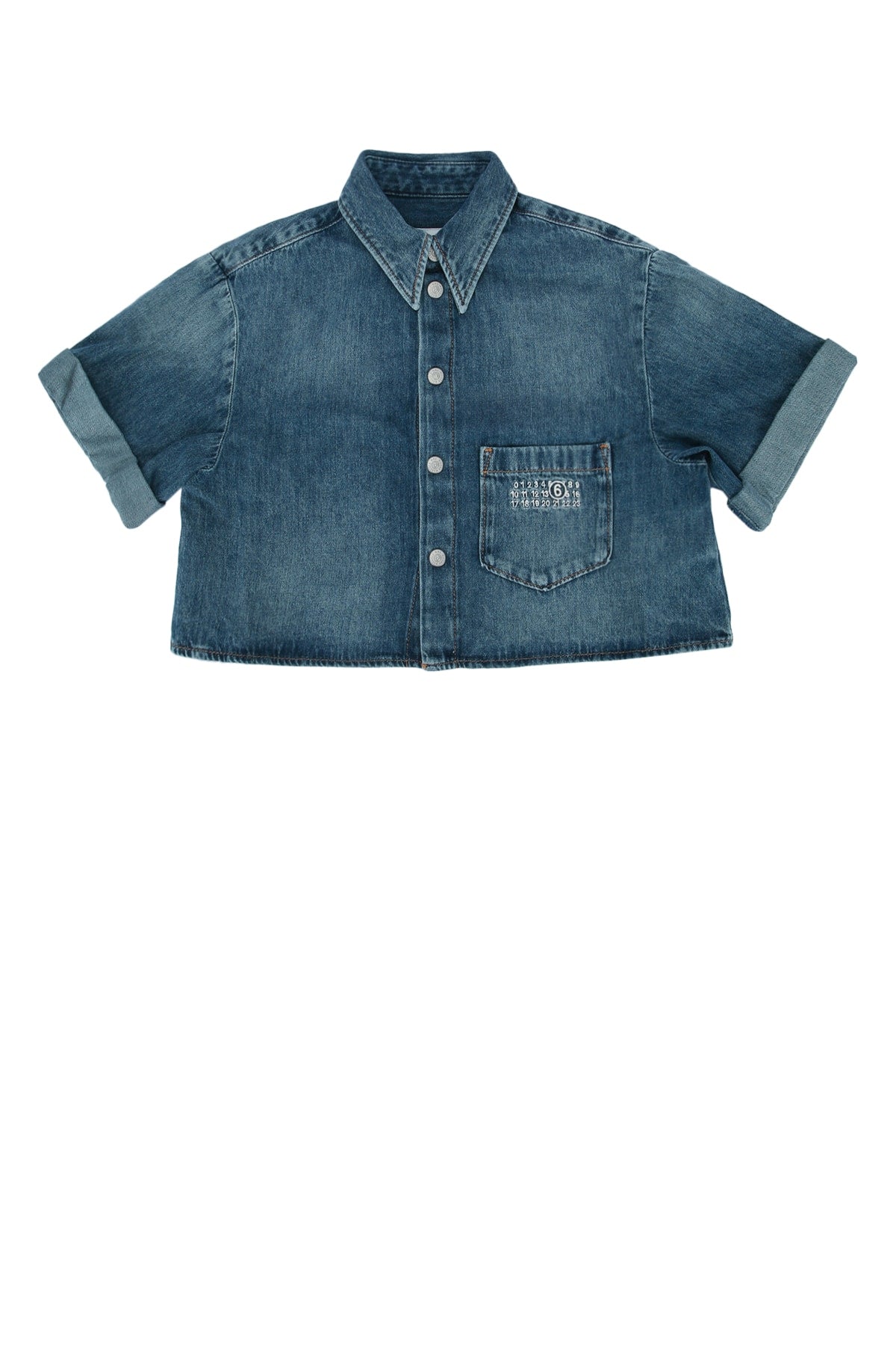Cotton Denim Shirt — Blue