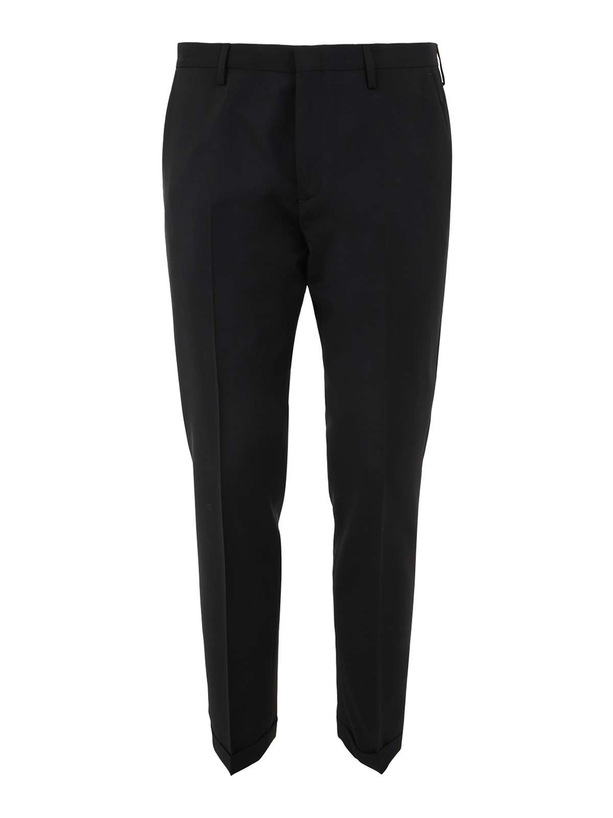 Wool blend casual trousers