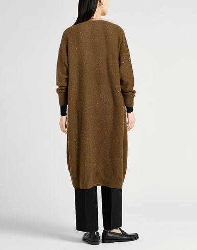 Woman Cardigan Camel Size 10 Virgin Wool, Silk, Cashmere, Alpaca wool, Polyester